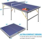 Professional Table Tennis Tables 6ftx3ft Portable Ping Pong Table Game With Net
