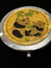 Vintage Panda W  Yellow Compact Mirror Double-sided Makeup Mirror