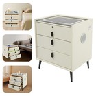Smart Bedside Table Nightstand 3 Drawers- End Table With Usb wireless Charging