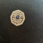 Art Deco Octangular 9 40ct Diamond Sapphire 18k Brooch Pin 16 5 Grams 