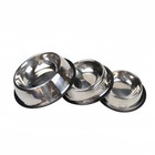 Stainless Steel Standard Pet Dog Puppy Cat Food Or Drink Water Bowl Dish