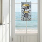 River Of Goods 18 h Namaste Stained Glass Window Panel Grey