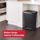 Rubbermaid Kitchen Indoor Trash Can  12 4 Gallon Plastic Step Garbage Can