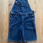 Vintage 90s Guess Button Fly Denim Overall Shorts Shortalls Made U s a Tagged S