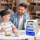 Toy Talking Atm Bank Atm Machine Savings Bank For Kids - Blue   Works Like A    
