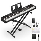Donner Dep-20 Lite Digital Piano Keyboard With Stand Sustain Pedal Online Lesson