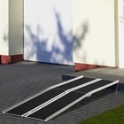 10 Ft  Aluminum Skidproof Pvc Portable Wheelchair Ramp  Carpeted Foldable Handic