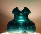 Cd 295 Glass Insulator Hemingray 72 Aqua Triple Petticoat