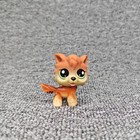 Rare Littlest Pet Shop  2141 Wolf Brown Tan Husky Timberwolf Green Eyes Dog Lps