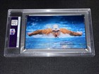 Michael Phelps Signed 3x5 Custom Cut Psa Slabbed Olympic Swimming Gold Medals