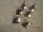 Antique Vintage Japanese Drawer Cabinet Brass Pulls Set Of 6