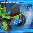 12v Kids Ride On Tractor  Battery Powered Motorized Electric Car With Trailer   