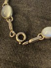 Vintage 925 Sterling Silver Blue Moonstone Cabochon Chain Link Bracelet 7 25 349
