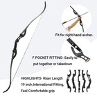 62  Takedown Recurvebow American Hunting Target 25-60lb Limb Archery F Interface