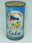 Empty Top Opened 12oz Donald Duck Cola Flat Top