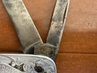 Vintage 2-blade Slipjoint Pen Pocketknife Steel  Silver Metal Handle Le Globe
