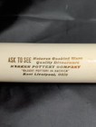 Harker Pottery Stoneware Advertising Rolling Pin East Liverpool Ohio Rare   Vtg 
