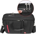Omnpak 17  Laptop Briefcase With Combination Lock Anti Theft Notary Bag Black