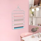 4-tier Cage-shape Wall Mounted Nail Polish Storage Rack For Home