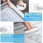 A3 Portable Drawing Board  Multi-function Metric Drafting Table With Clear Rule