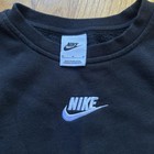 Nike Sweatshirt Boys M Black Club Fleece Crewneck Embroidered Swoosh Logo