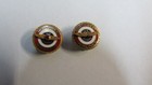 2 Vintage Northwest Airlines Air Mail 10k Gold Gf Ruby Enamel Badge Lapel Pin