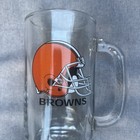 Vintage Nfl Cleveland Browns Glass Beer Stein Mug Cup 10 Oz