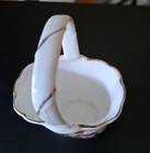 Lefton Cardinal Mini Basket Christmas Holly 05979 Taiwan Vintage