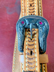 105 Hollands Belt Buckle Set   925  14k With Ruby  Bukle Two Keepers And The Tip
