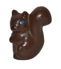 Vintage Ceramic Squirrel Figurine Hand Painted  Brown 1 1 2  Tall