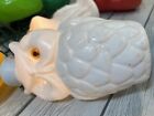 Vintage 7 Blow Mold Plastic Frog Patio Rv Camping Party Lites Tiki Light String