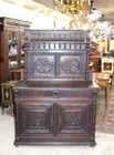 French Antique Renaissance Oak Buffet Server   Carved Sideboard C 1820