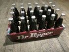 Dr  Pepper 1885-1985 Crate Of Soda 24 Pc Glass Bottles Waco Tx St Louis Vintage