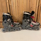 Dbx Edge Adjustable Inline Skates Youth Size 3-6 Gray Red Roller Blades