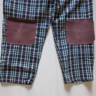 Vintage Oshkosh Blue   Green Plaid Pants With Knee Patches Boy s Size 7 Made Usa