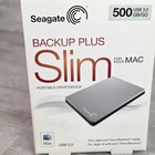 Seagate Backup Plus Slim Mac Portable Drive 500 Gb Usb 3 0 For Mac- Open Box