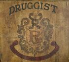 Vintage Painted Wood Druggist Professional Pharmacy 1865 Sign Advertising