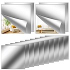 12pack 12x12 Inch Acrylic Flexible Mirror Sheets Self-adhesive Mirror Wall Tiles