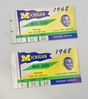 Michigan Vs Michigan State Football 2 Tickets Captain Ron Johnson 1968 Great 