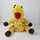 Giraffe Hand Puppet Full Body Plush Black Yarn Hair Stuffed Animal Toy Unbranded