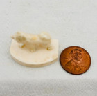 Hand Carved Miniature Siberian Husky Akita Dog Figurine 1 Inch Vintage