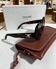 Celi Ne Triomphe 01 Sunglasses In Acetate Tortoiseshell Oval-frame New In Box