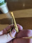 Hickok Roman Warrior Chain Tie Clip Bar Vintage Jewelry Gold Tone