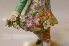 Antique 19th Century Pr  Of 8  Dresden Multi-color Porcelain Colonial Figurines 