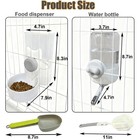 Rabbit Gravity Feeder Waterer Set Automatic Guinea Pig Food Water Dispenser F   