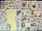 Bo Bunny Cottontail Easter Lot 6x6 Paper Pad Noteworthy Collection Pack Partials