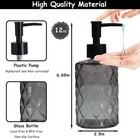 Glass Soap Dispenser With Bla Plastic Pump  Refillable Liquid Hand Soap