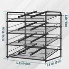 4-tier Heavy Duty Metal Adjustable Can Organizer Rack W sliding Dividers  Black