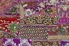 60  Huge Indian Heavily Beaded Art D  cor Vintage Sari Zari Wall Hanging Tapestry