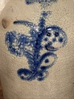 Antique Somerset Potters Works 2 Gallon Blue Decorated Stoneware Jug